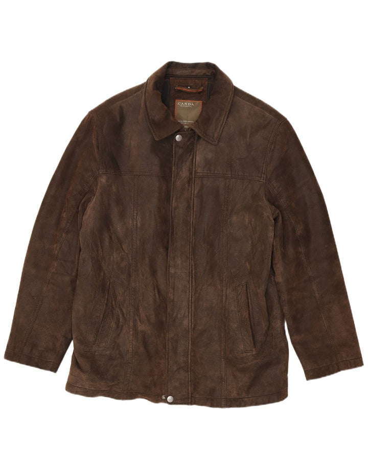 Canda Veste en cuir pour homme EU 54 2XL Cuir marron