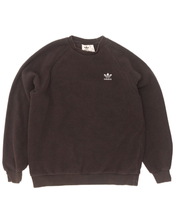Adidas Pull polaire graphique pour homme Noir moyen Polyester