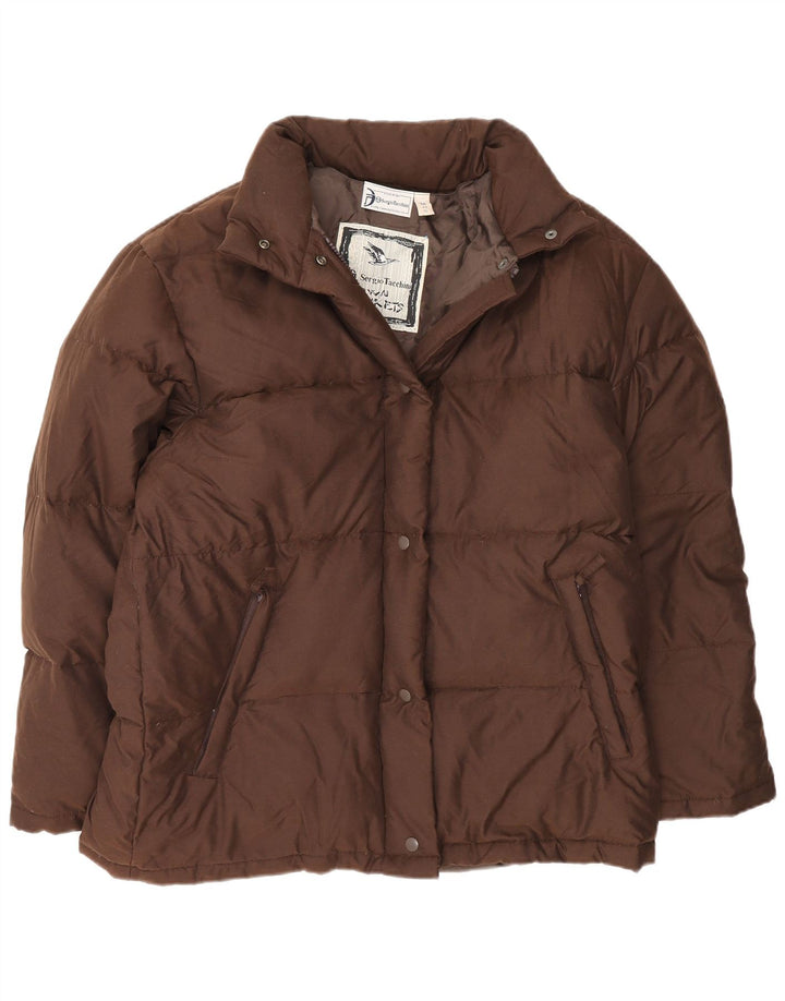 Sergio Tacchini Veste matelassée coupe ample pour femme UK 14 Marron moyen Polyamide