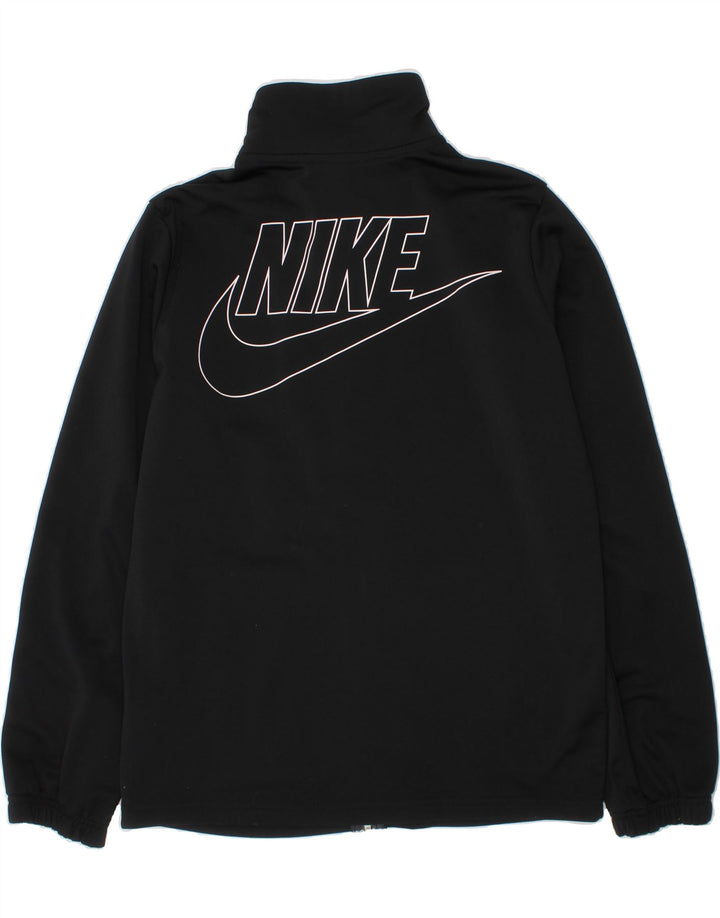 ADIDAS Boys Graphic Tracksuit Top Jacket 12-13 Years Large  Black Vintage Adidas and Second-Hand Adidas from Messina Hembry 