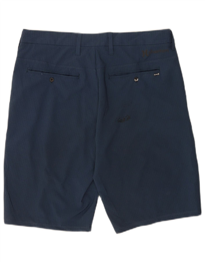 Hurley Short Chino Homme Moyen W31 Bleu Marine Rayé Polyester