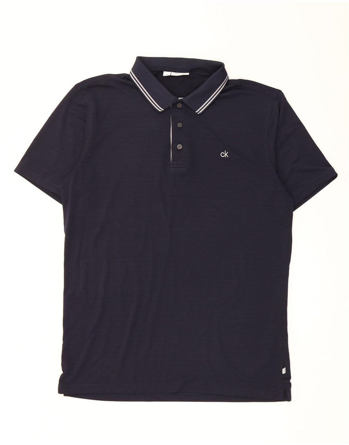 Calvin Klein Polo Homme Bleu Marine Moyen Polyester