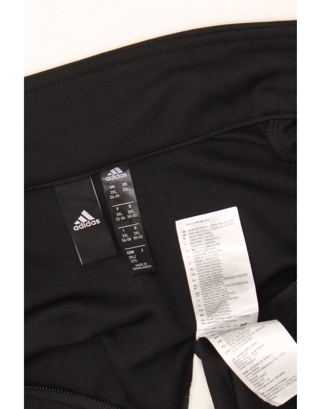 Adidas Veste de survêtement pour femme UK 24/26 2XL Noir Colourblock Polyester
