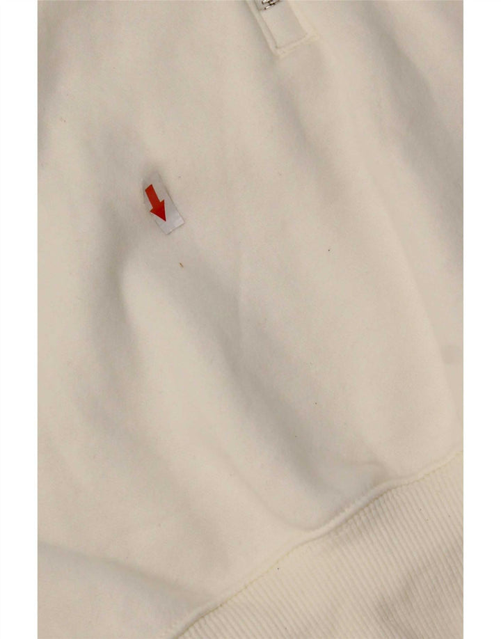 Nike Sweat-shirt surdimensionné à col zippé pour femme UK 10 Petit Blanc