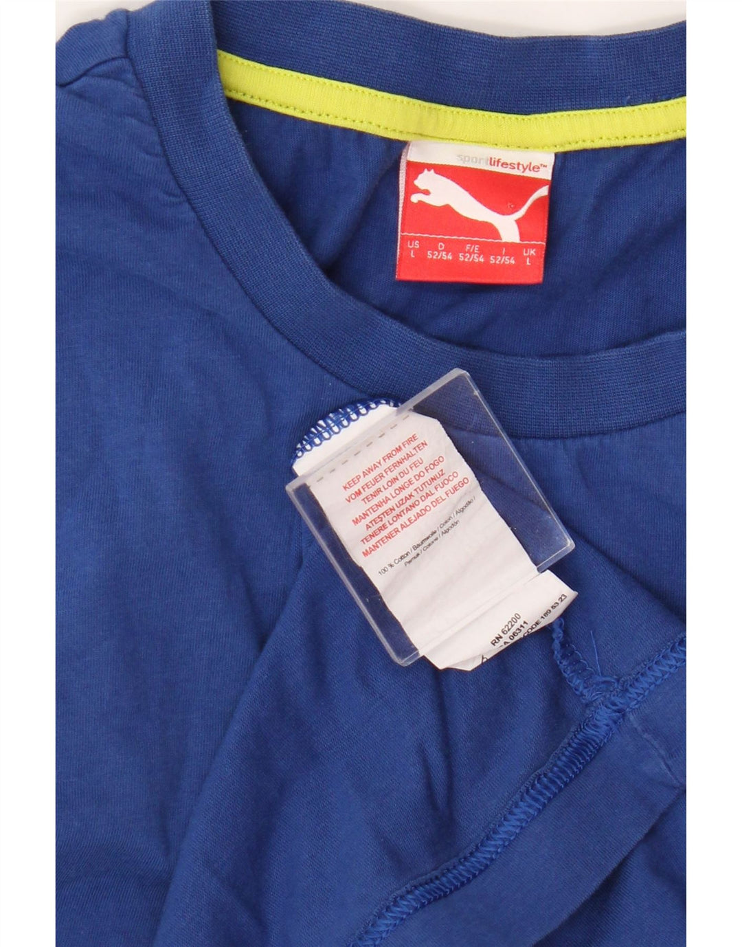 Puma Débardeur graphique homme grand bleu coton