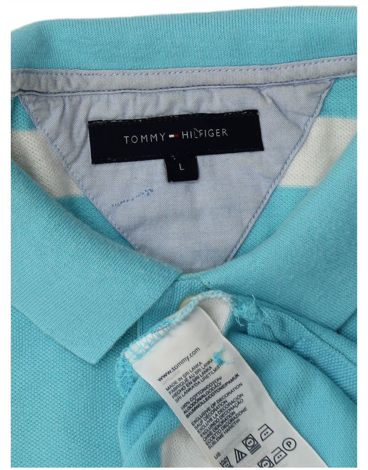 Tommy Hilfiger Polo Homme Grand Bleu Rayé Coton