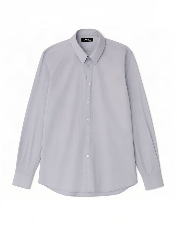 Dkny Chemise Homme Taille 16 Grand Coton Bleu