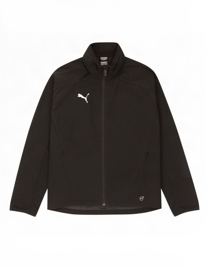Puma Veste de pluie à capuche pour homme UK 38 Medium Noir Nylon