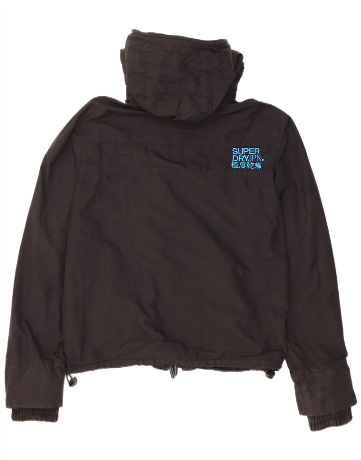 Superdry Veste coupe-vent à capuche graphique pour hommes UK 38 Medium Black Nylon