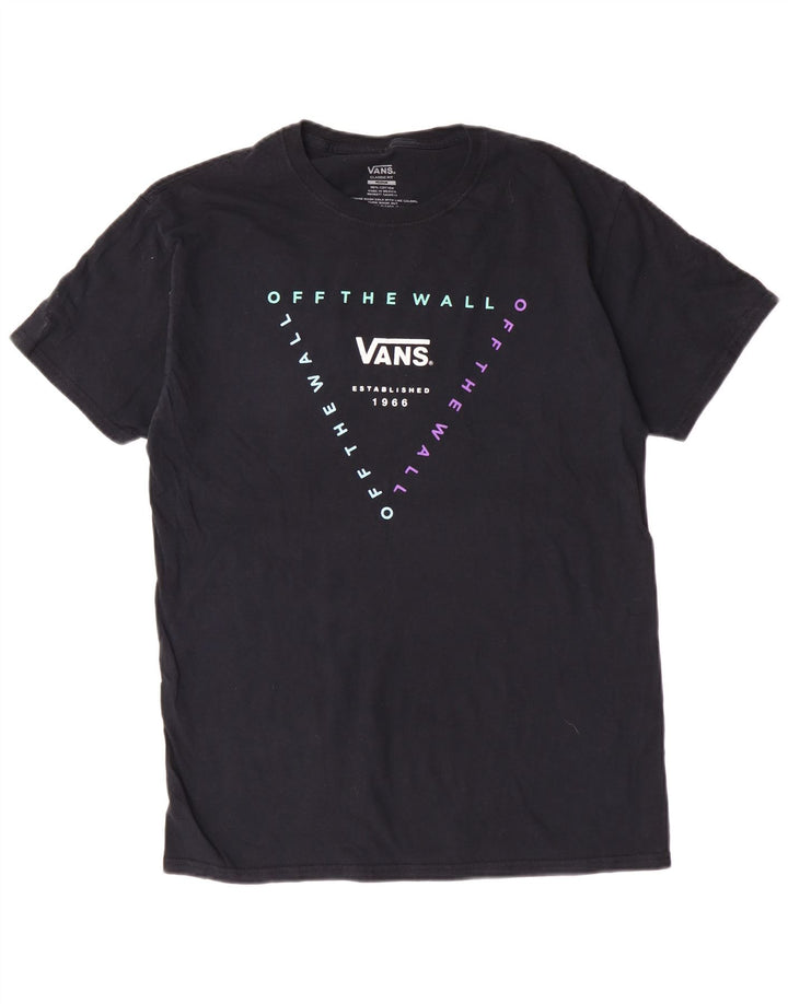 Vans T-shirt graphique coupe classique pour hommes, noir moyen, en coton classique