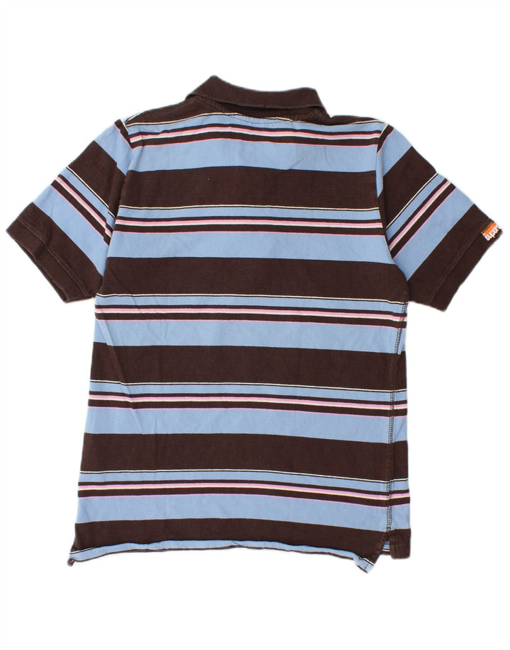 Superdry Polo Homme Petit Coton Rayé Marron
