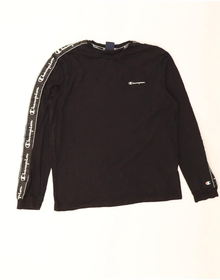 Champion Haut graphique à manches longues pour homme en coton noir Taille L