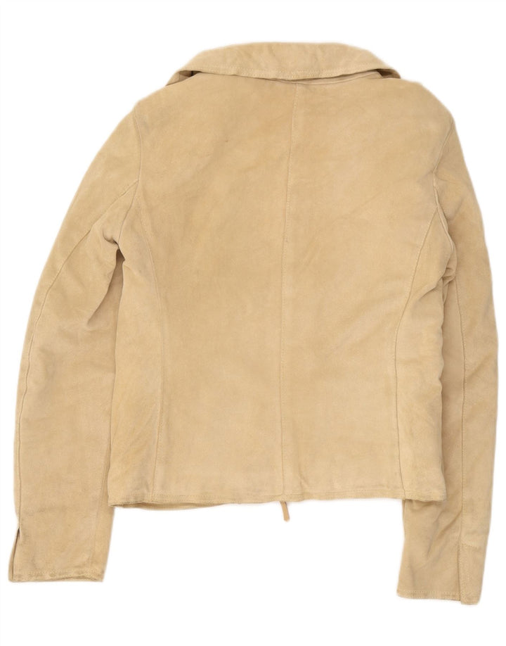 Bruno Verri Veste En Daim Femme IT 42 Cuir Beige Moyen