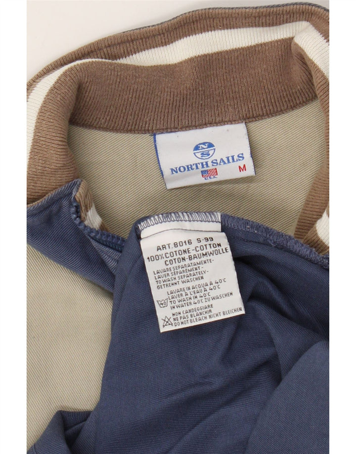 North Sails Sweat-shirt à col zippé pour homme en coton color block bleu moyen