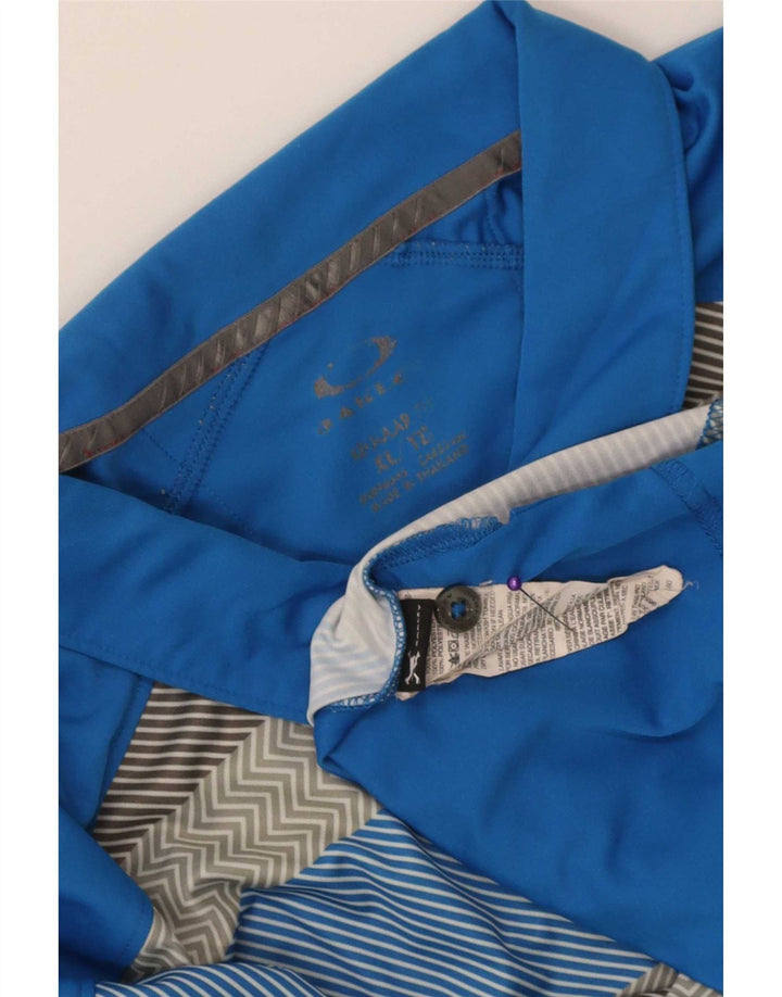 Oakley Polo Homme XL Bleu Rayé Polyester