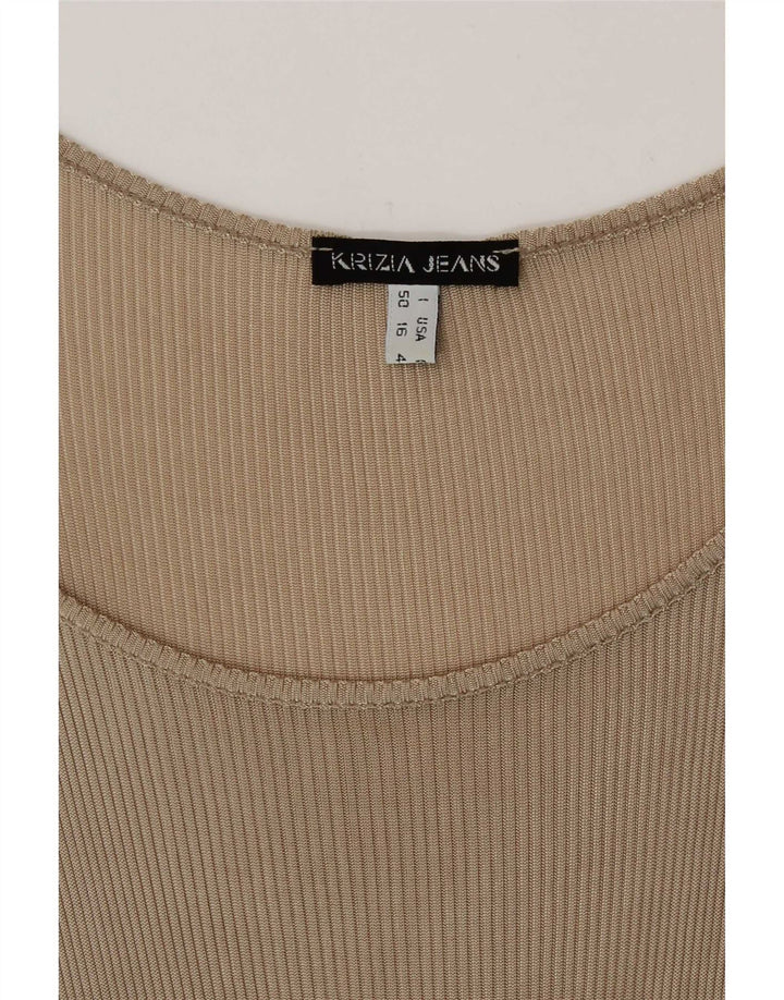 Krizia Débardeur Femme UK 20 2XL Beige