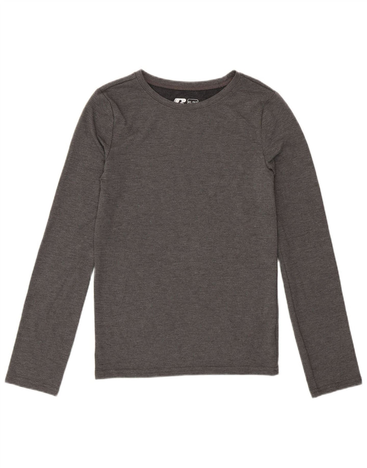 Russell Athletic Haut Fille Manches Longues 14-15 Ans XL Gris Polyester Moderne