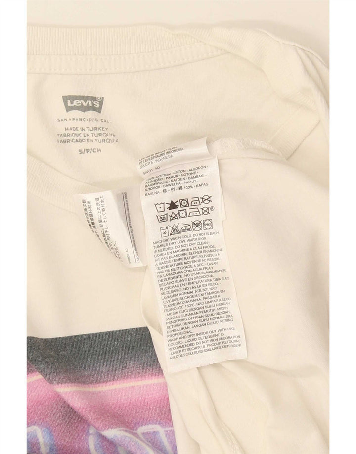 Levi's T-Shirt Graphique Homme Petit Blanc Coton