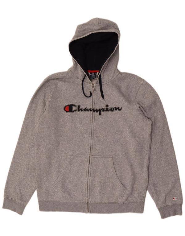 Champion Pull à capuche zippé graphique pour homme XL Gris Coton