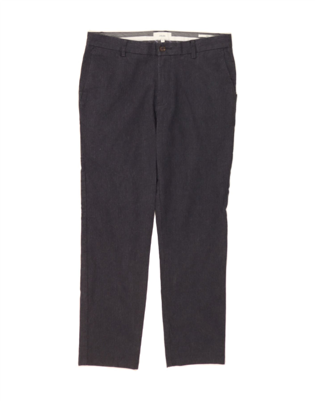 JULES Womens Slim Casual Trousers EU 38 Medium W30 L26 Grey Herringbone Vintage Jules and Second-Hand Jules from Messina Hembry 