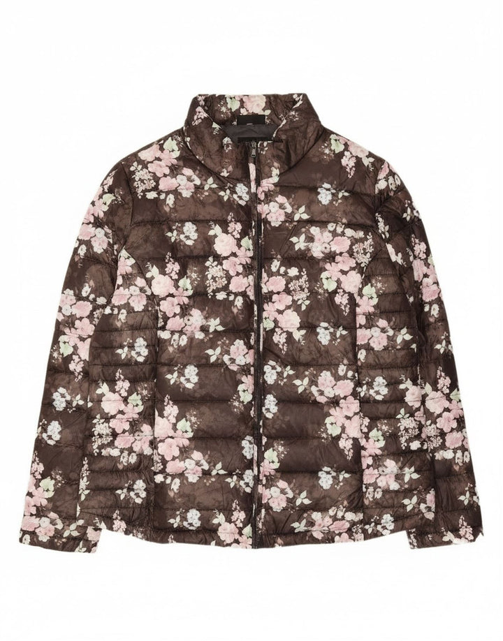 JANINA Veste matelassée Femme IT 46 Large Marron Floral