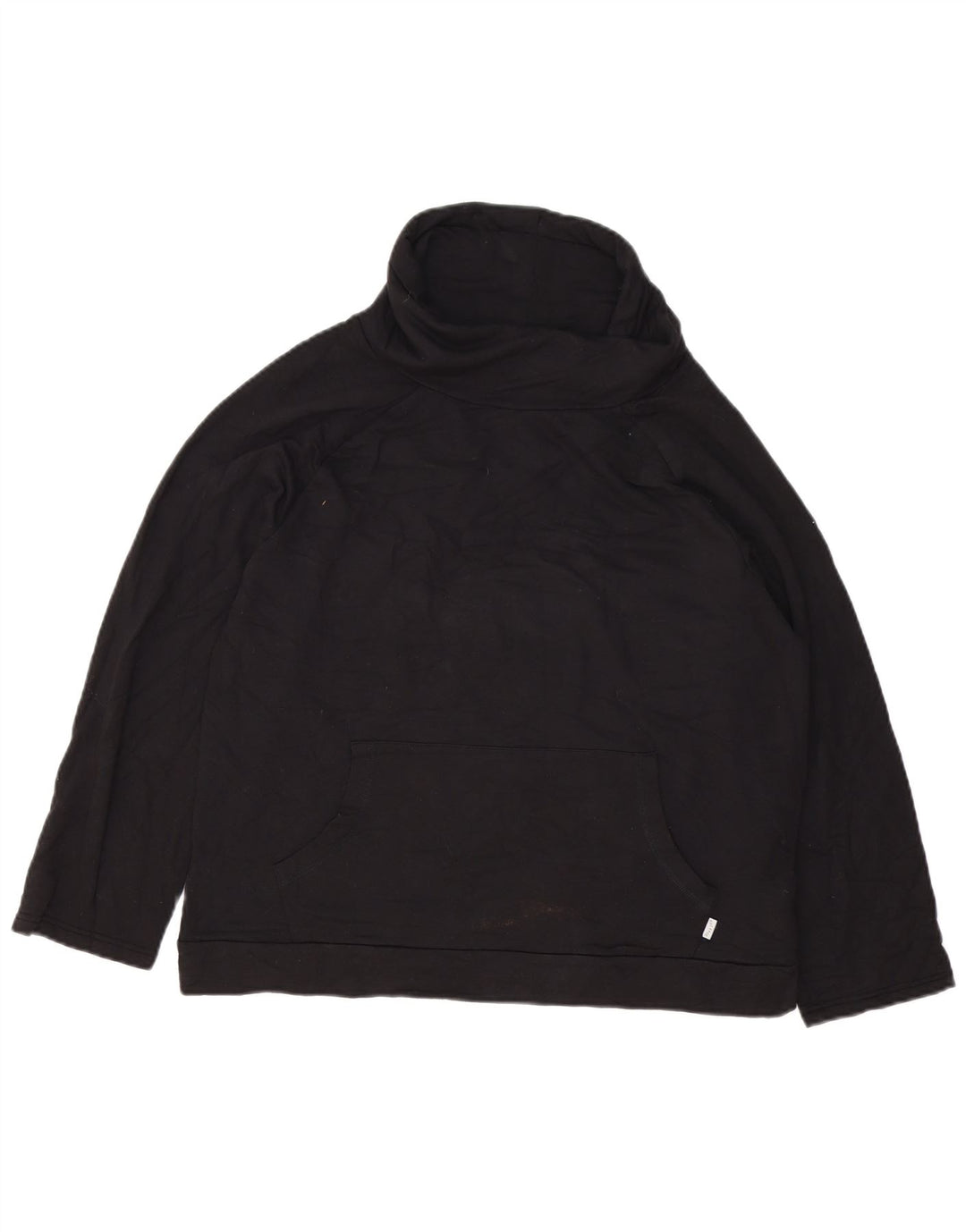 Fat Face Sweat-shirt surdimensionné à col roulé pour femme UK 10 Petit Noir