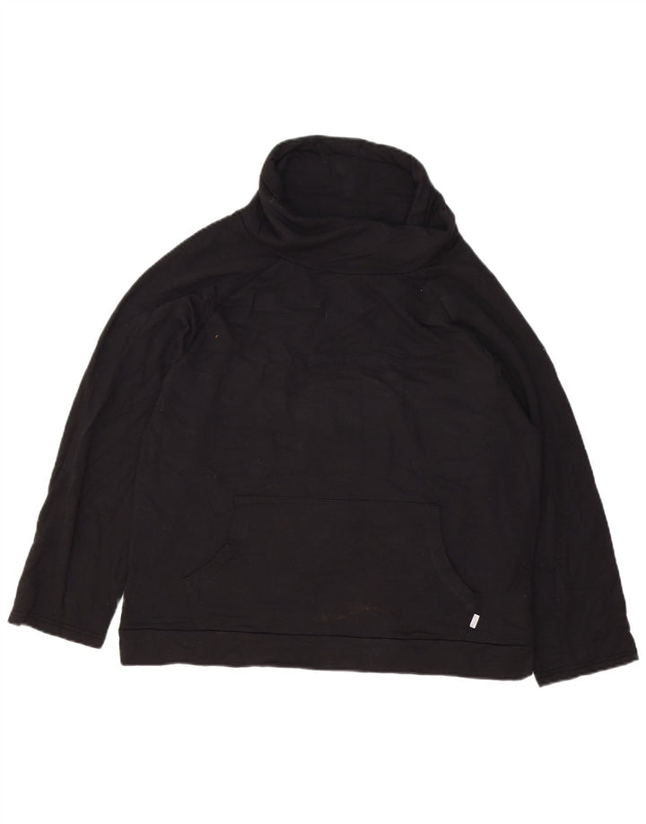 Fat Face Sweat-shirt surdimensionné à col roulé pour femme UK 10 Petit Noir