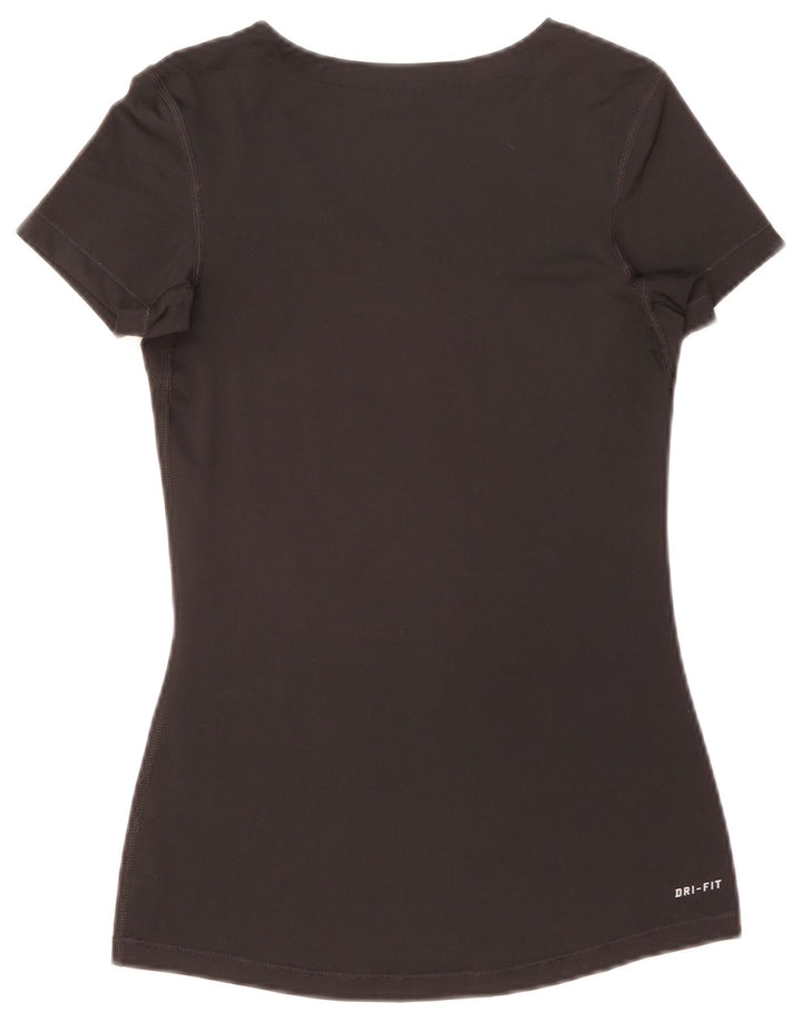 Nike Dri Fit T-shirt pour femme UK 8 Petit Noir