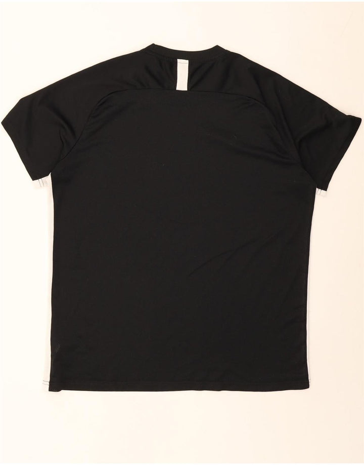 NIKE Mens Dri Fit T-Shirt Top 2XL Black Colourblock Polyester