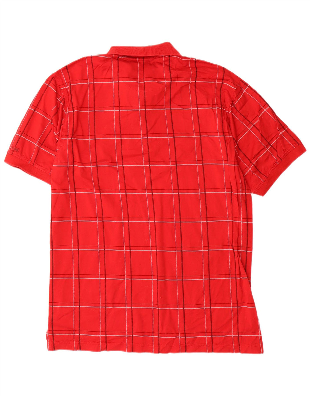IZOD Polo de golf homme en coton à carreaux rouge moyen