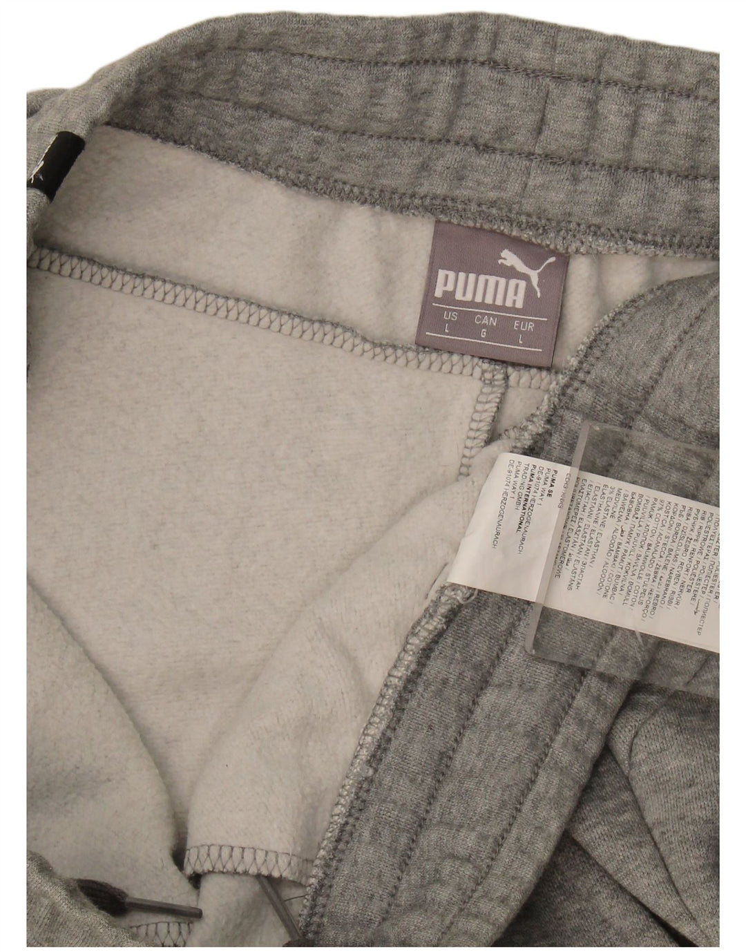 Puma Pantalon de survêtement pour homme en coton gris Taille L