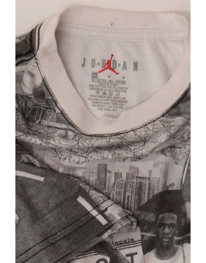 Jordan T-shirt graphique pour garçon 10-11 ans Gris moyen Patchwork Coton