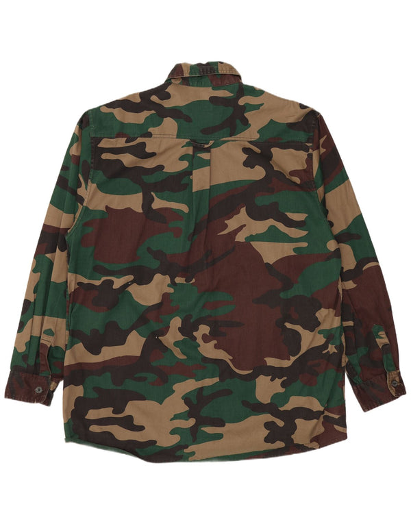 Chemise en jean homme Vintage 2XL vert Camouflage coton armée