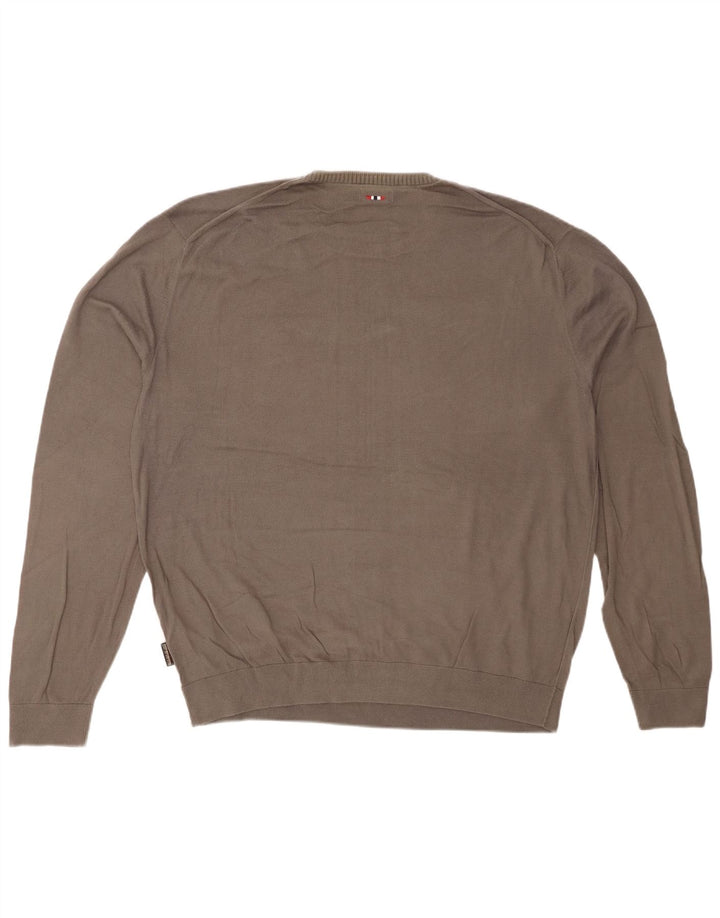 NAPAPIJRI Pull à col rond pour homme 2XL Gris Coton