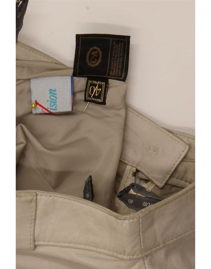 C&A Jupe midi en cuir pour femme EU 40 Medium W28 Cuir beige