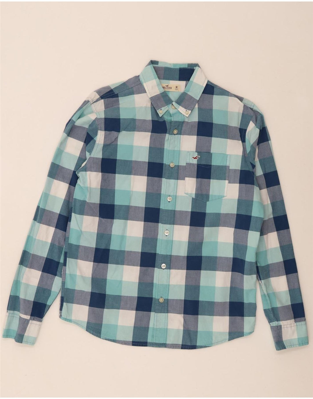 Hollister Chemise Homme Bleu Moyen Check Cotton