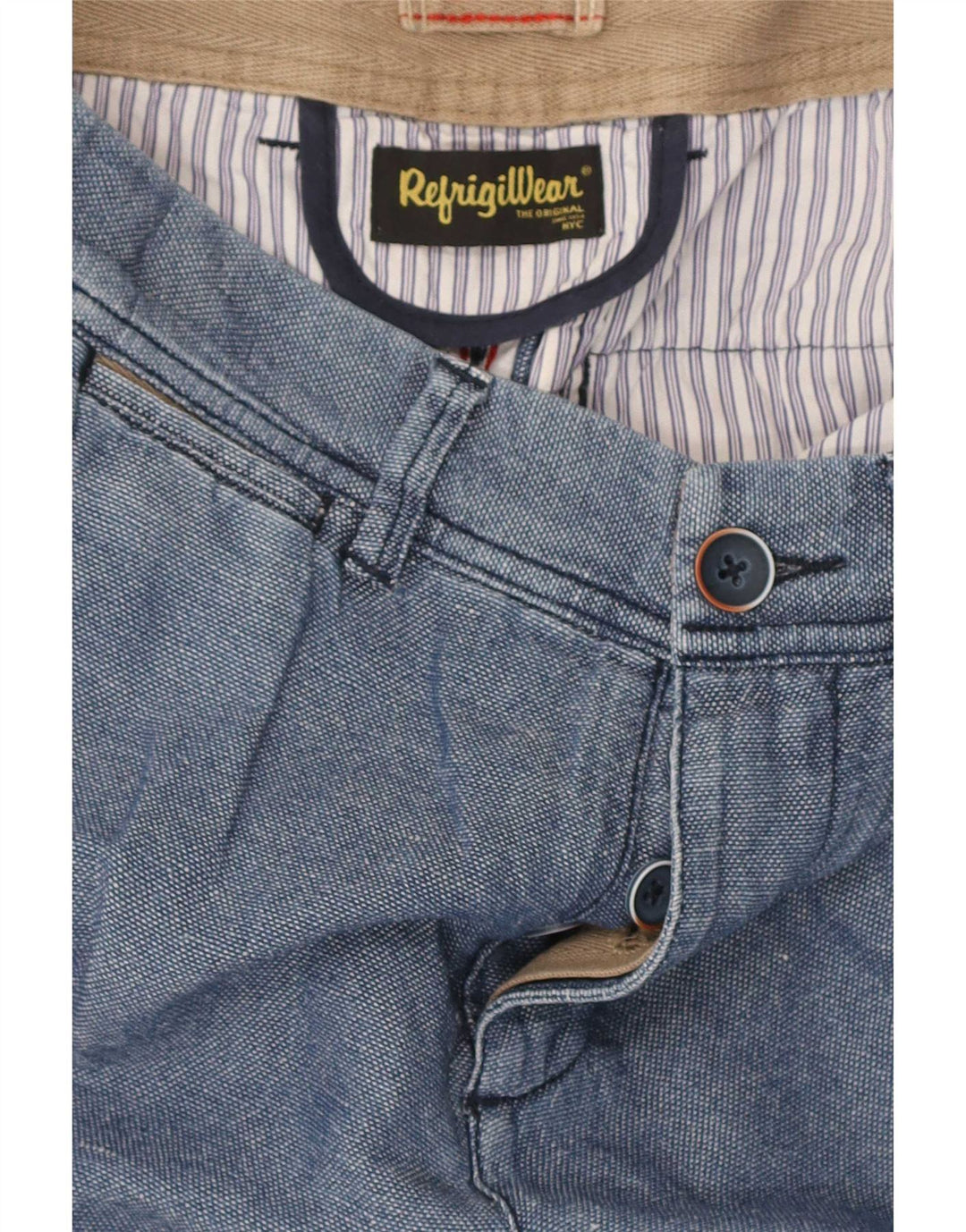 Refrigiwear Short Chino Regular Femme W30 Coton Bleu Moyen