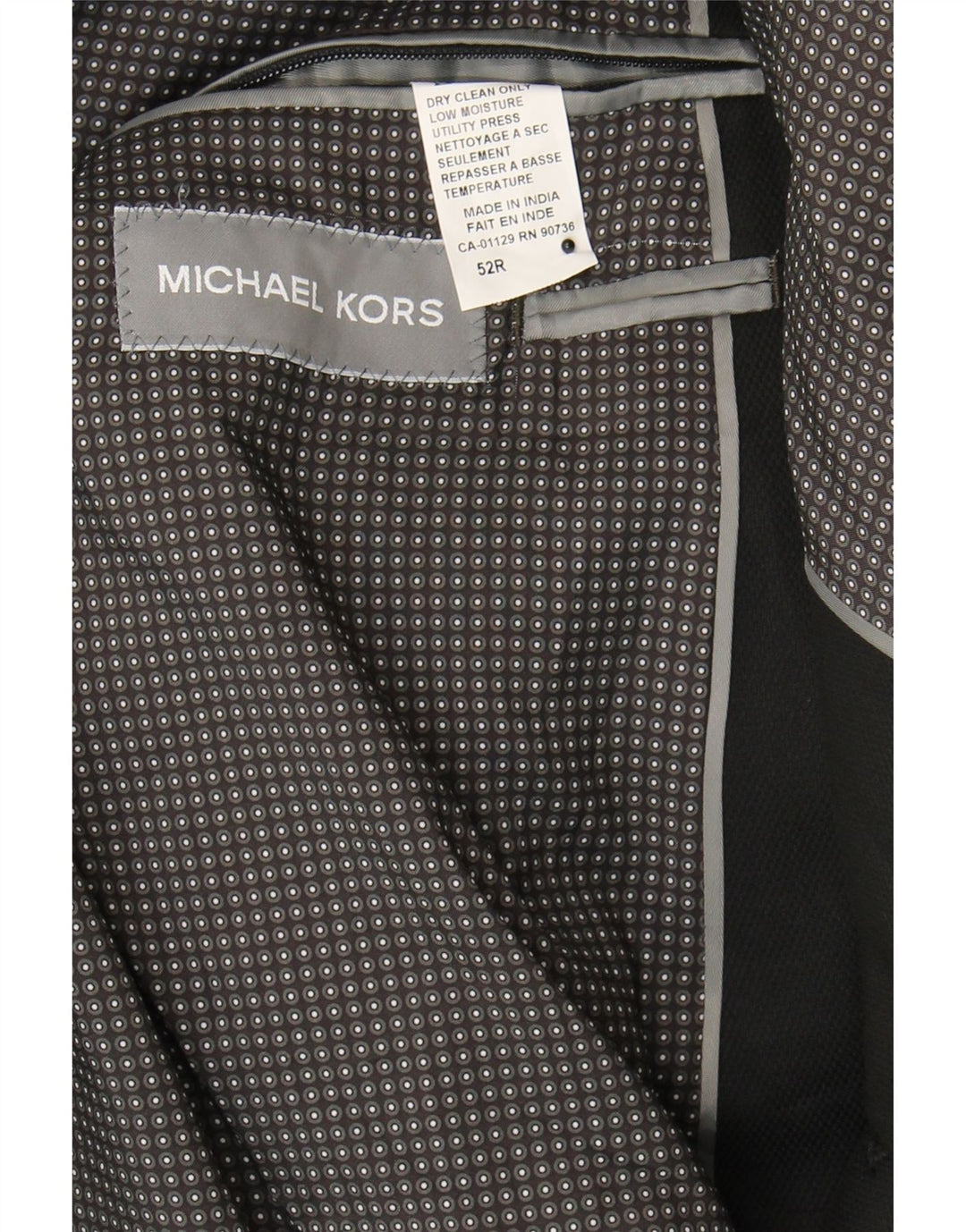 MICHAEL KORS Mens 2 Button Blazer Jacket IT 52 XL Black Polyester Vintage Michael Kors and Second-Hand Michael Kors from Messina Hembry 