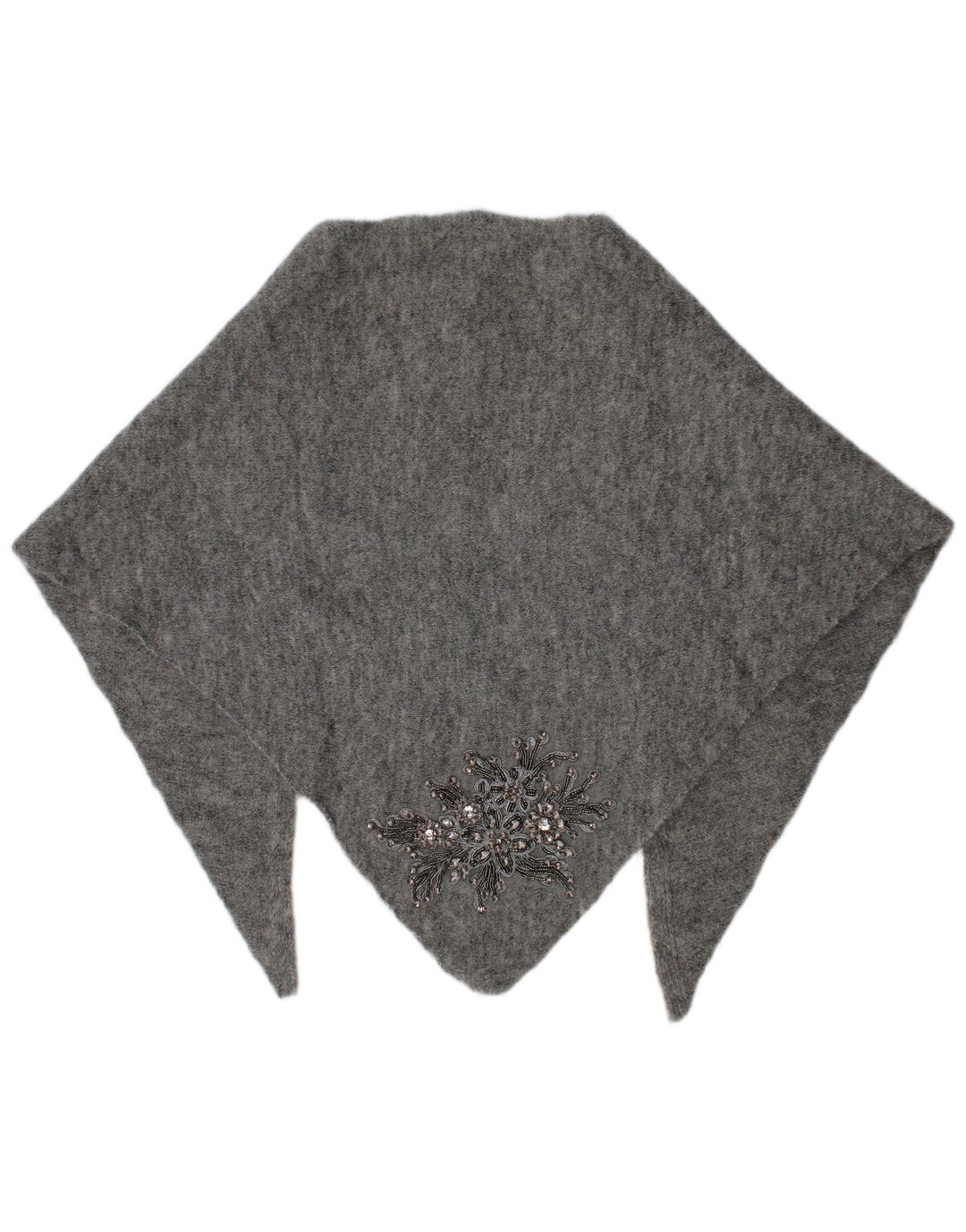 Zara Femme Tricot Châle Acrylique Gris Moyen
