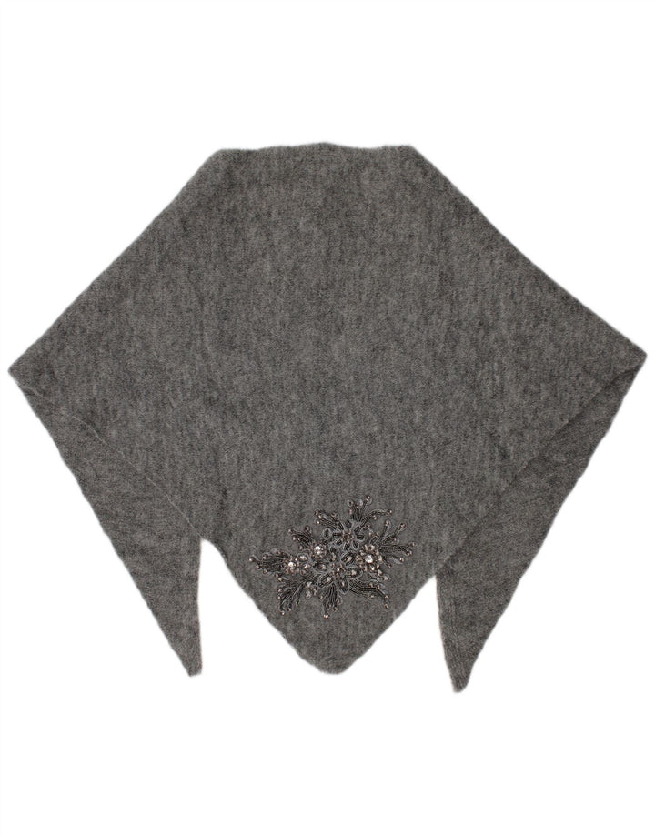 Zara Femme Tricot Châle Acrylique Gris Moyen