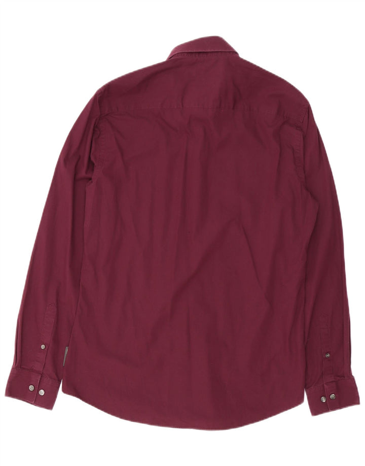 FRENCH CONNECTION Chemise Homme Coton Bordeaux Moyen