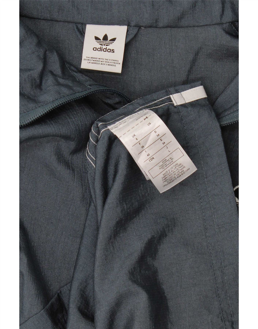 Adidas Veste utilitaire surdimensionnée pour femme UK 8 Small Bleu Polyamide