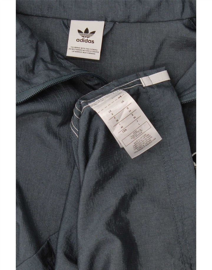 Adidas Veste utilitaire surdimensionnée pour femme UK 8 Small Bleu Polyamide