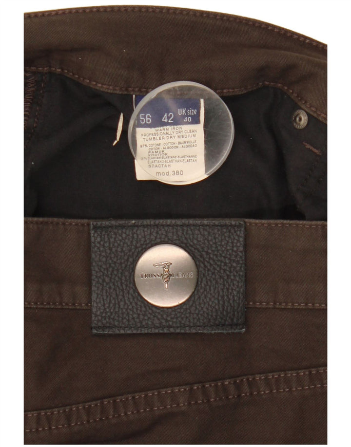 TRUSSARDI Jean Droit Homme W40 L30 Marron Coton