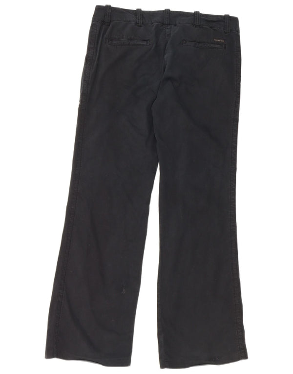Calvin Klein Womens Bootcut Trousers W31 L30 Black Cotton