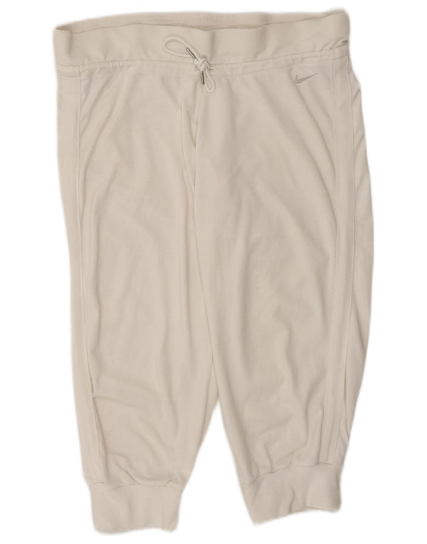 Nike Pantalon de survêtement Capri pour femme UK 14 Blanc moyen