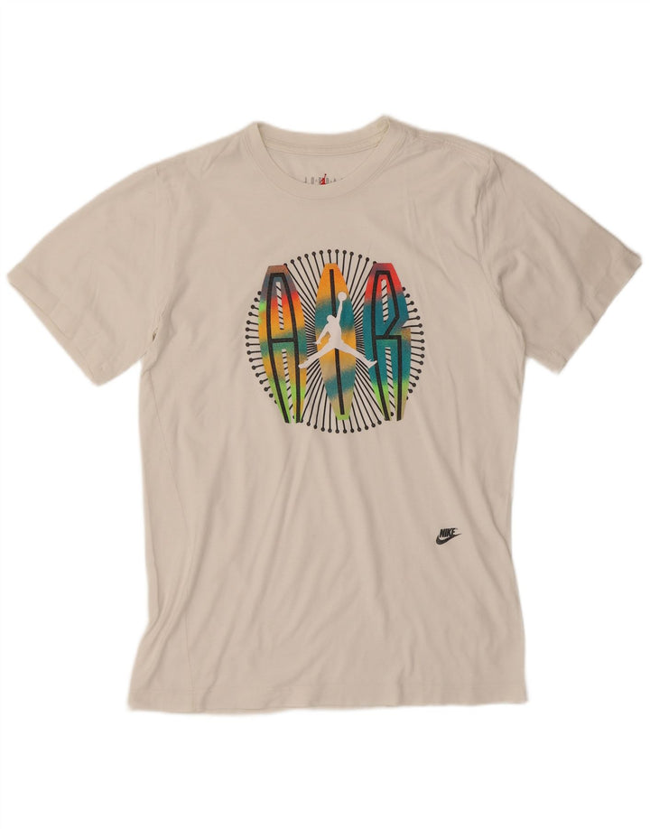 JORDAN T-shirt graphique pour hommes, petit, en coton blanc