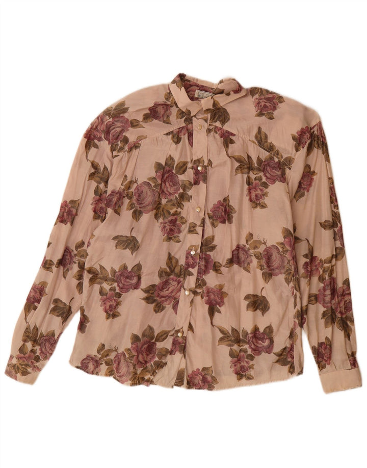 Rudi Valenti Chemise Femme IT 44 Beige Moyen Floral