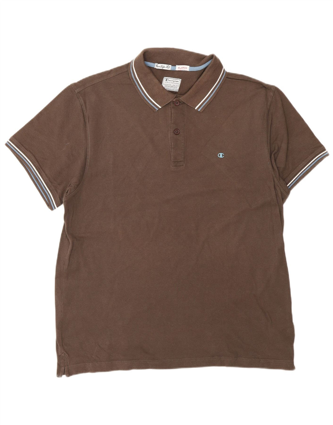 CHAMPION Polo Heritage Fit XL Homme Marron Coton
