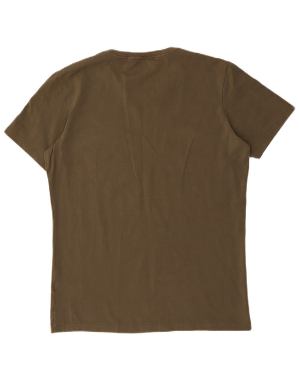Calvin Klein Jeans T-Shirt Homme Top XL Kaki Coton